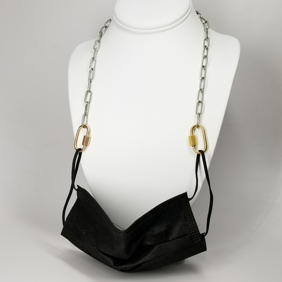 NWT Stainless Steel Carabiners Choker Lariat - Picture 4 of 10